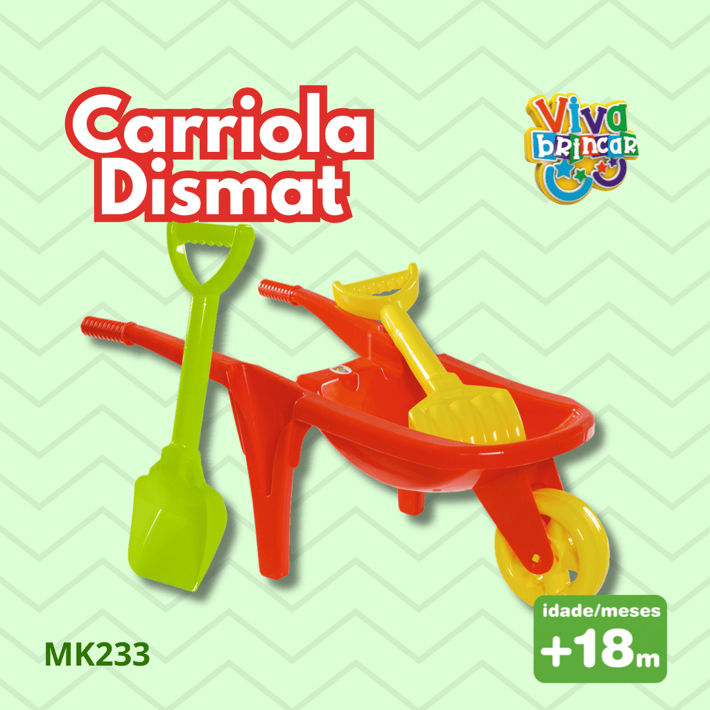 MK233 CARRIOLA DISMAT (4PÇS) VERMELHA