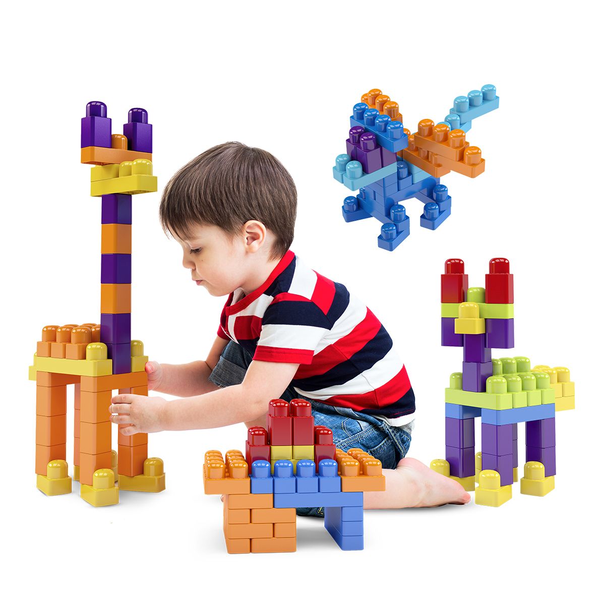 MK444 SACOLA CONSTRUÇÃO BLOCOLANDIA 100 PEÇAS (4PÇ) foto 3