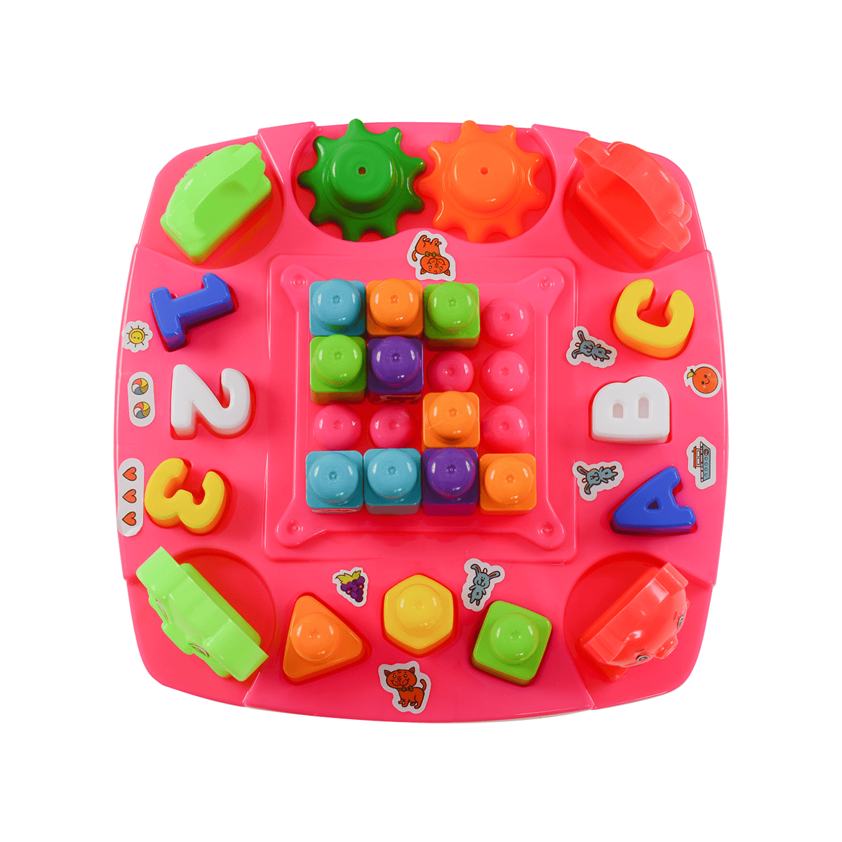 MK445 MESA ATIVIDADES BLOCOLANDIA ROSA (2PC) foto 7