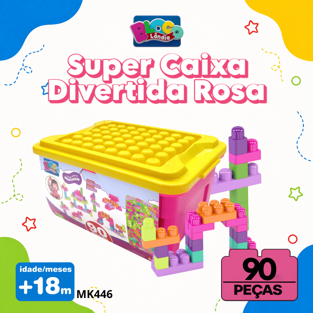 MK446 SUPER CAIXA DIVERTIDA ROSA (2PC)