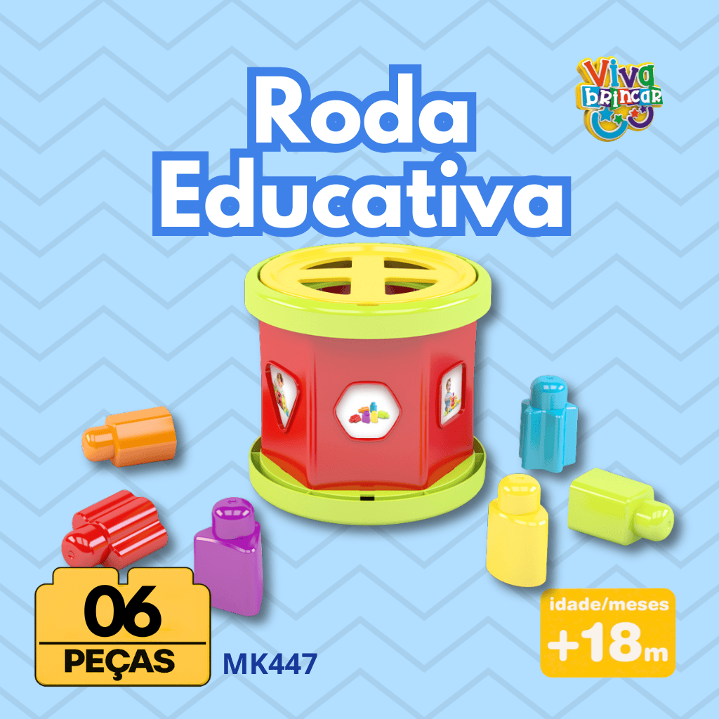 MK447 RODA EDUCATIVA VIVA BRINCAR (6PÇ)