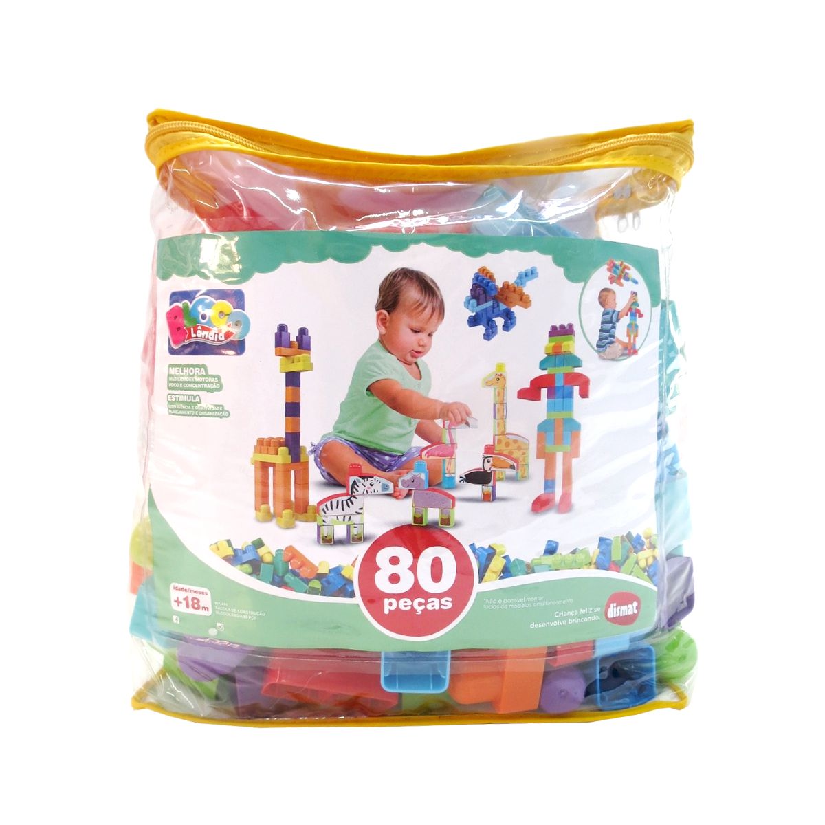 MK451 SACOLA CONSTRUÇÃO BLOCOLANDIA 80 PEÇAS (4PÇ) foto 4