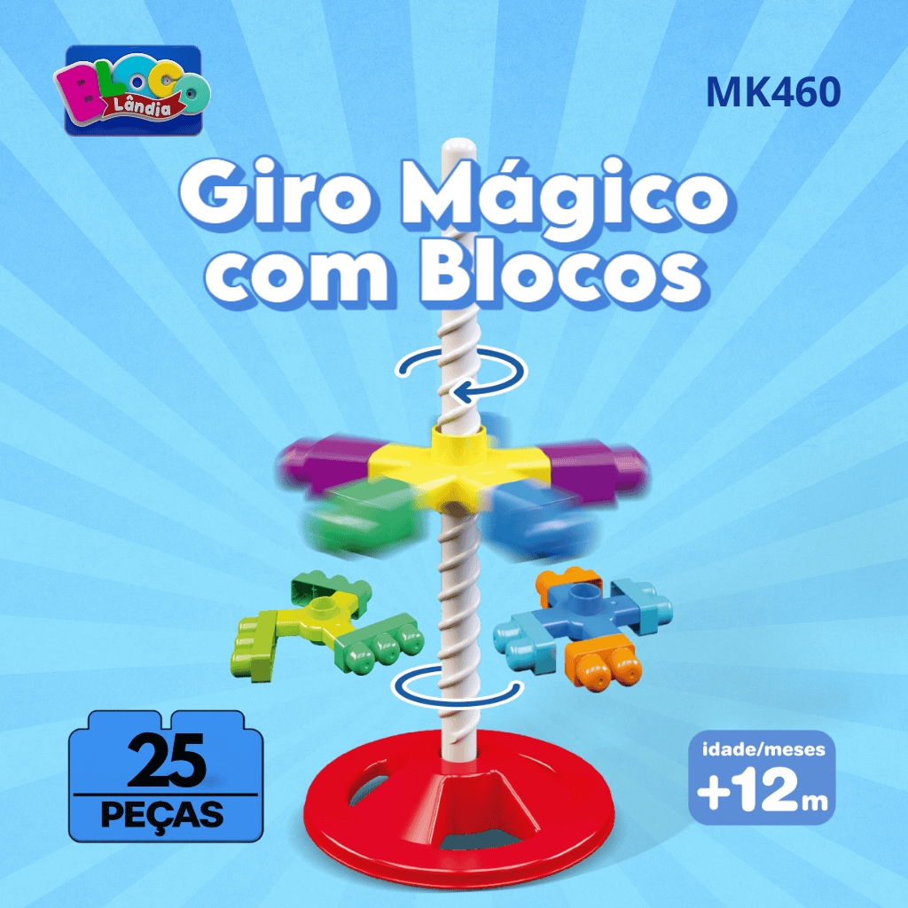 MK460 GIRO MAGICO COM BLOCOS DISMAT (4PÇ)