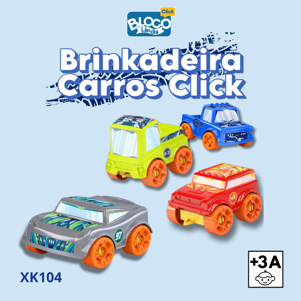XK104 BRINKADEIRA CARROS CLICK (8PÇ)