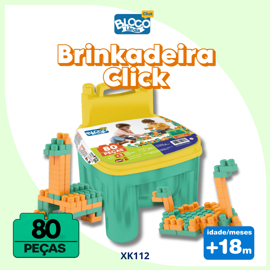 XK112 BRINKADEIRA CLICK 80 PEÇAS (8PÇ)