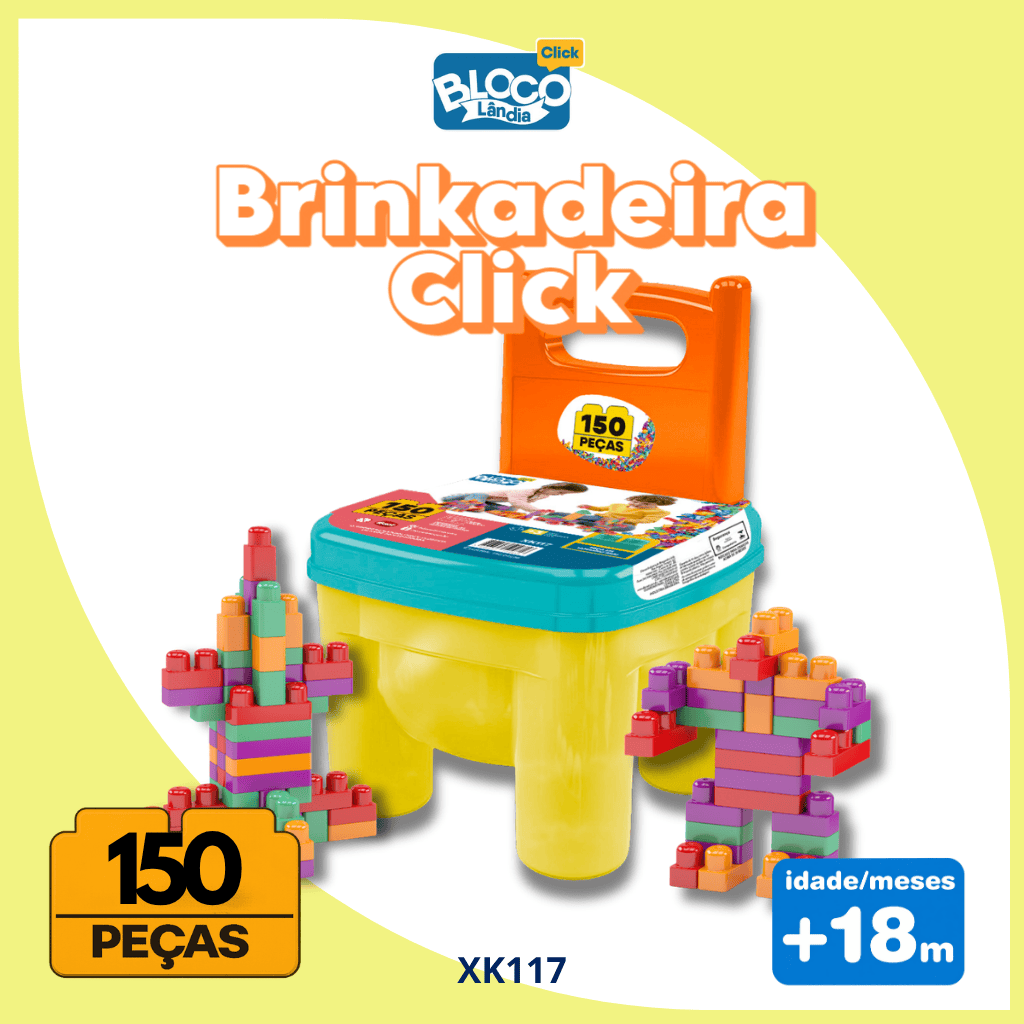XK117 BRINKADEIRA CLICK 150 PEÇAS (8PÇ)