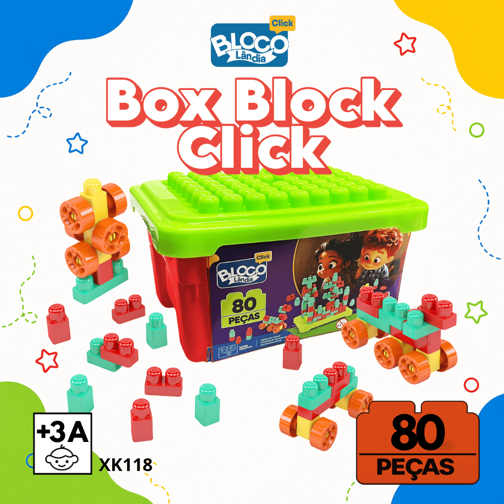 XK118 BOX BLOCK CLICK 80 PEÇAS (12PC)