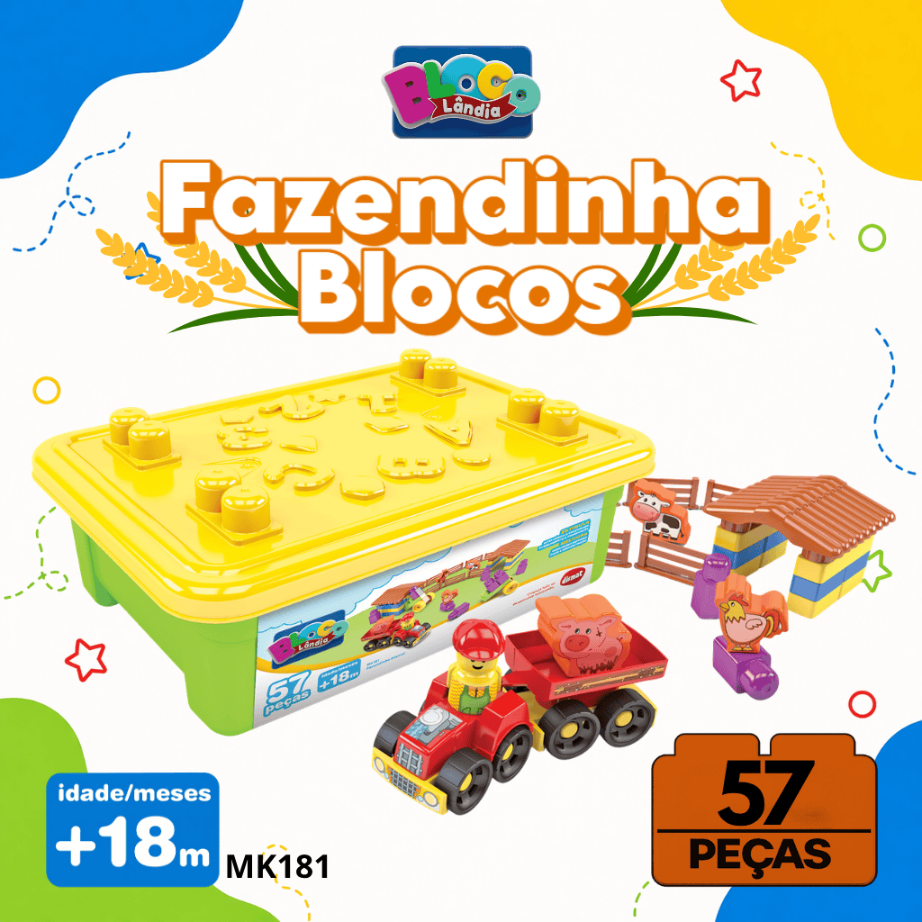 MK181 FAZENDINHA BLOCOS (4PC)