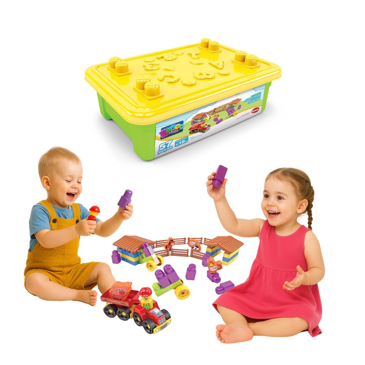 MK181 FAZENDINHA BLOCOS (4PC) — Dismat Brinquedos | Dismat Brinquedos