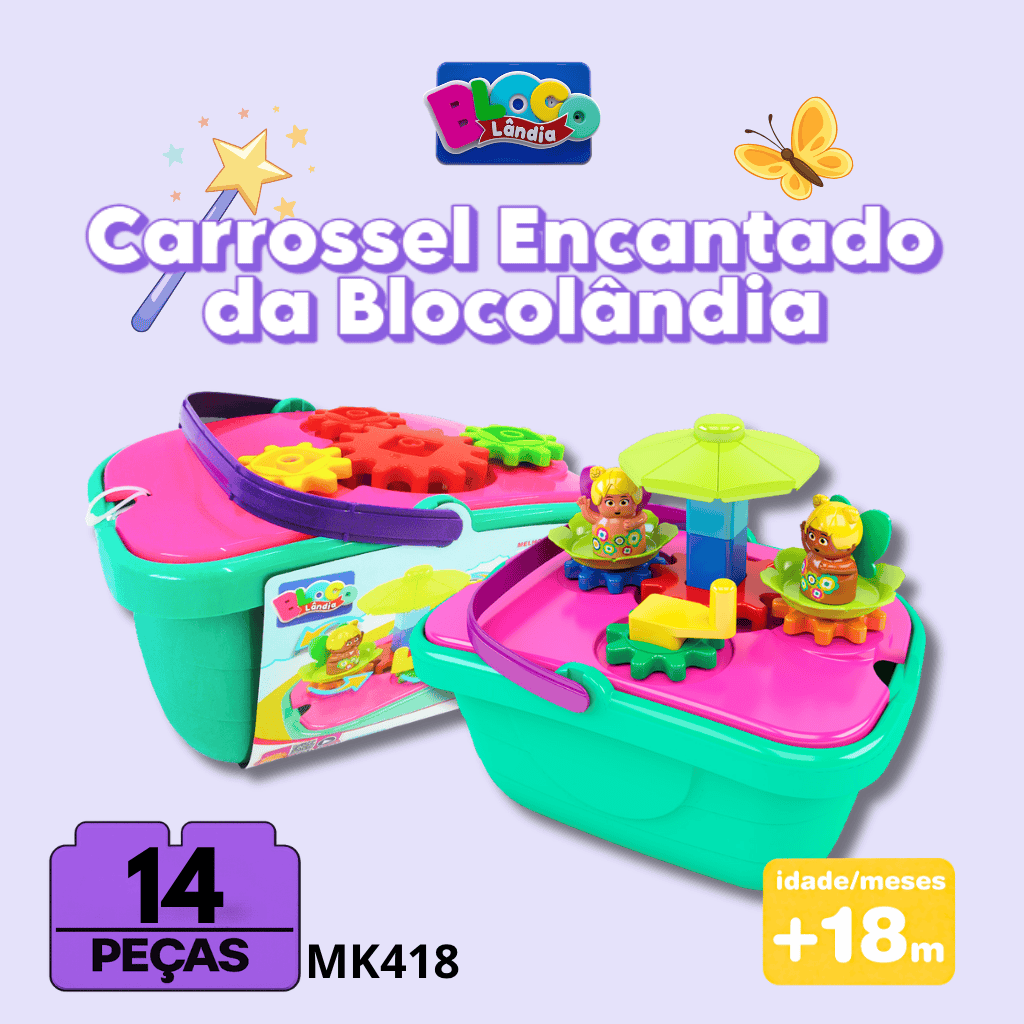 MK418 CARROSSEL ENCANTADO DA BLOCOLÂNDIA